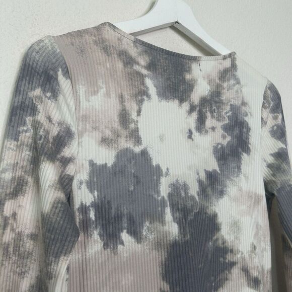 Fourteenth Place Tie Dye Long Sleeve Button Down Ribbed Midi Dress S - Picture 8 of 11